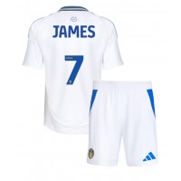 Fotbalové Dres Leeds United Daniel James #7 Dětské Domácí 2024-25 Krátký Rukáv (+ trenýrky)